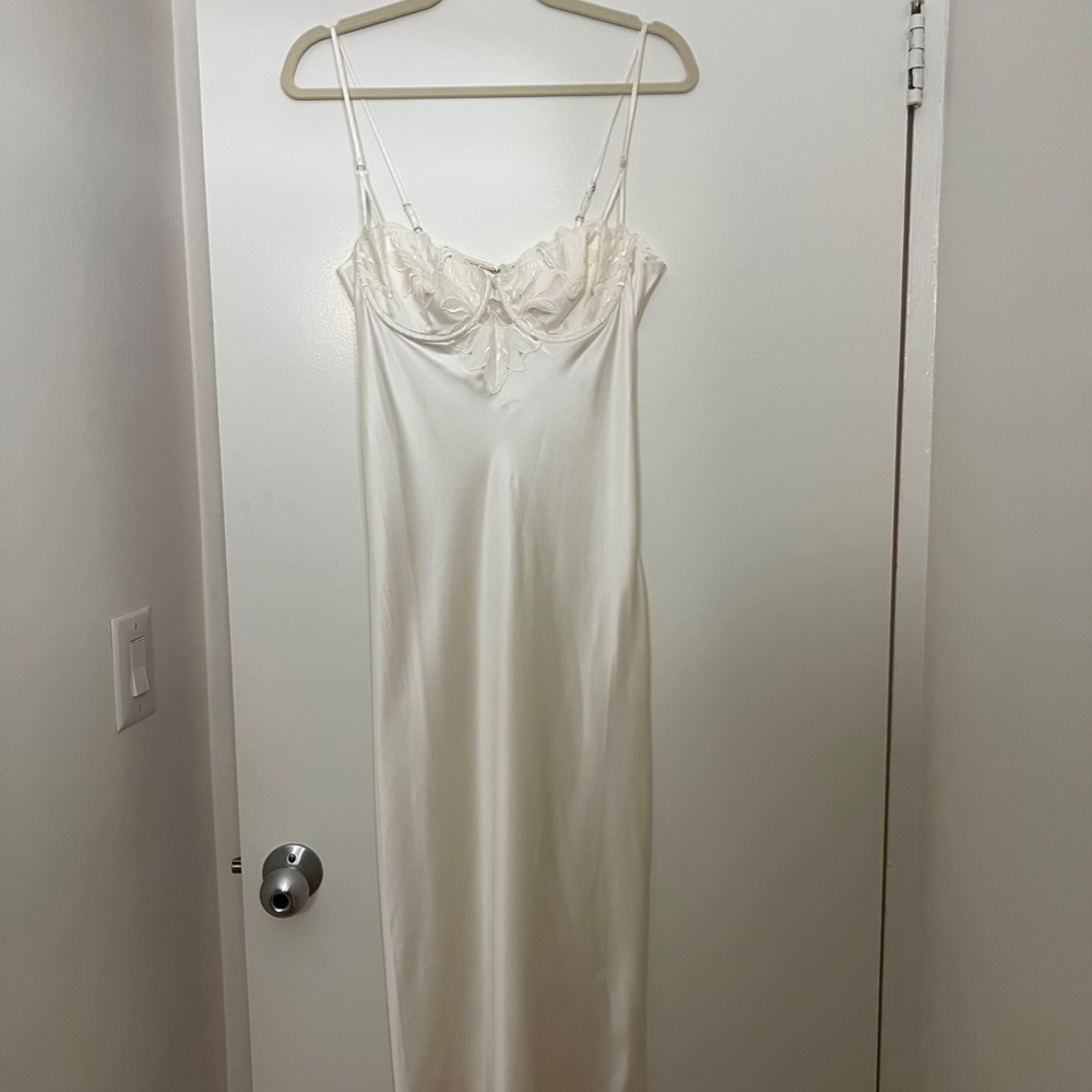 Fleur Du Mal: Lily Slip Dress - NWT, Ivory, Size Small